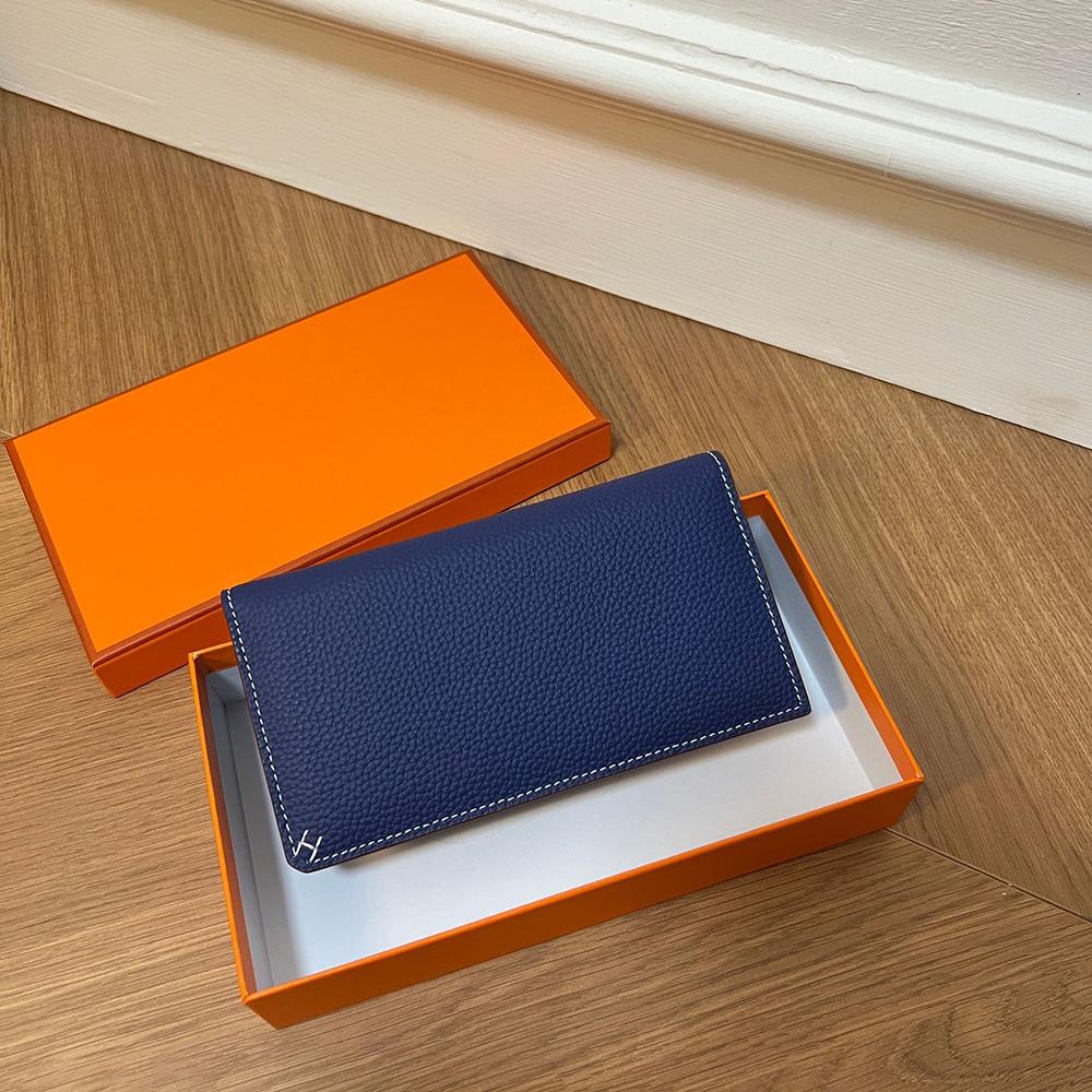 2025 Новые женские кошельки из натуральной кожи, длинный кошелек с нитью H, кошелек из первого слоя коровьей кожи для дам, двойной бумажник