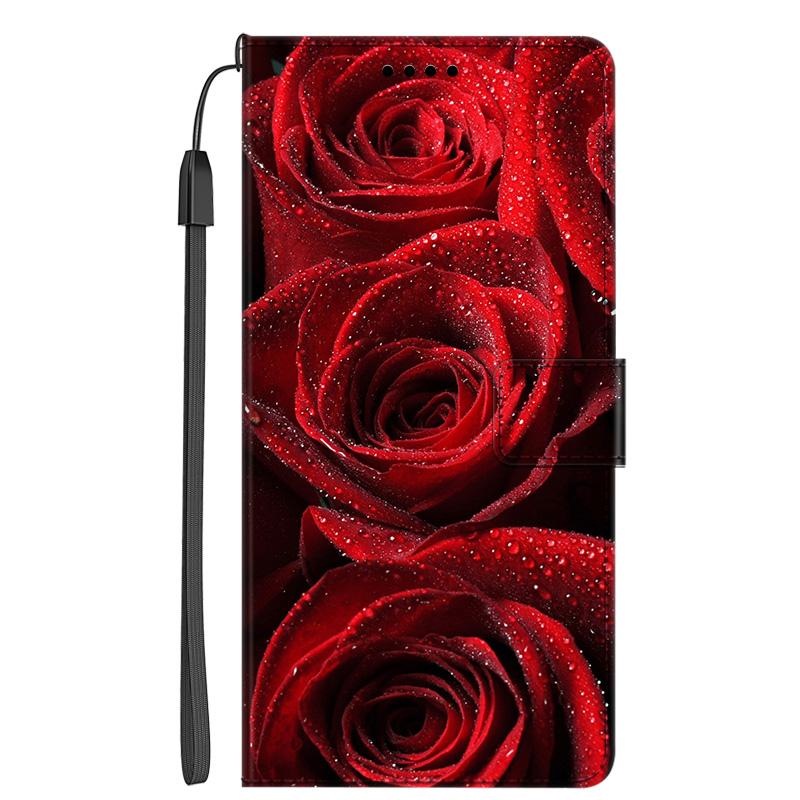 Защитный Роскошный Кожаный Чехол-Книжка на Магните Для Xiaomi Mi 11 Ultra с Рисунком Цветка Ударопрочный Чехол-Обложка Capa