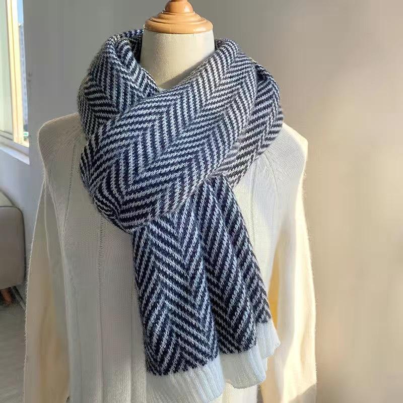 Autumn Winter Comfortable Women's Scarf College Student Korean Style Versatile Ladies' Casual Warm Neck Warmer