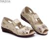 Mother Sandals Soft Bottom Middle-aged and Older Large Size Flat Heel Flat Heel Shoes