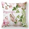 Пасхальная декоративная наволочка с мультяшным яйцом, кроликом, цветочным принтом, наволочка для спальни, домашнего декора 45x45 см