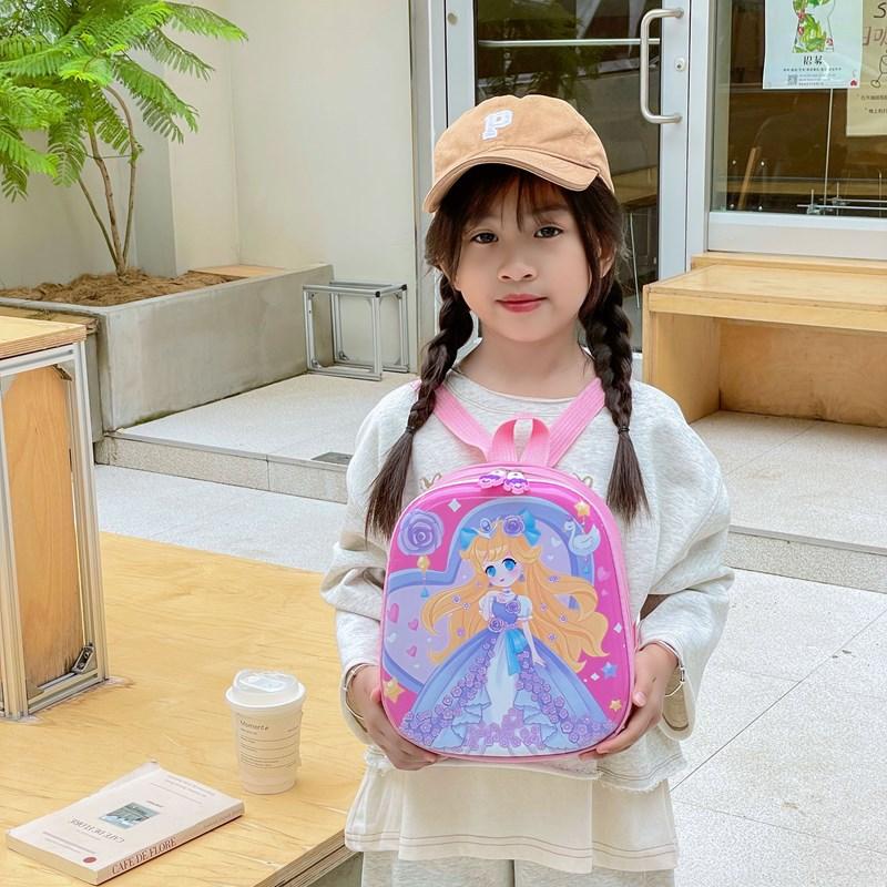 Cute Princess Backpack Cute Fun Cartoon Kindergarten Primary School Students Schoolbag Tide Children'S Backpack