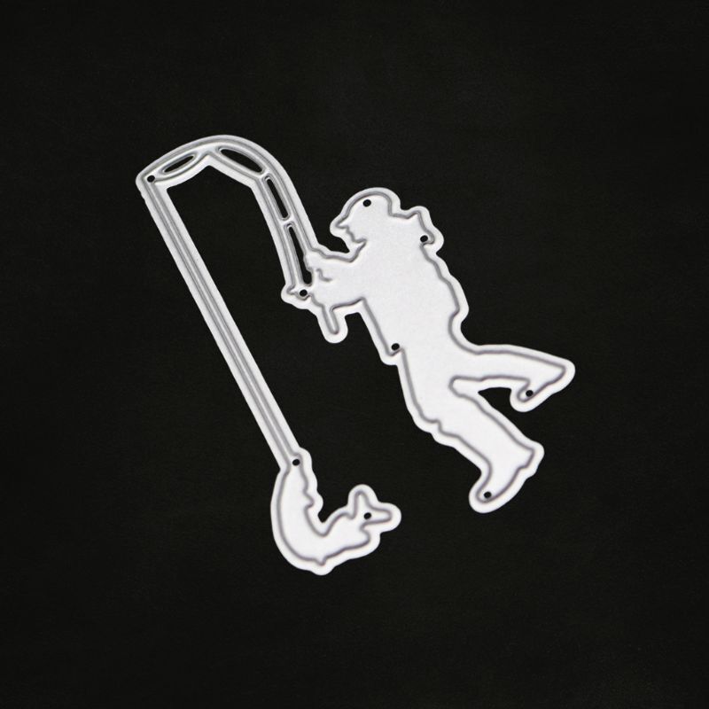 Fishing Man Cutting Dies Metal Stencil DIY Scrapbooking Album Paper Card Embossing Craft Die Cut People