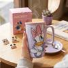 Disney Керамическая кружка с мультяшным рисунком, 500 мл, Милая кофейная чашка с ручкой, Посуда большой емкости для дома, офиса, Подарок