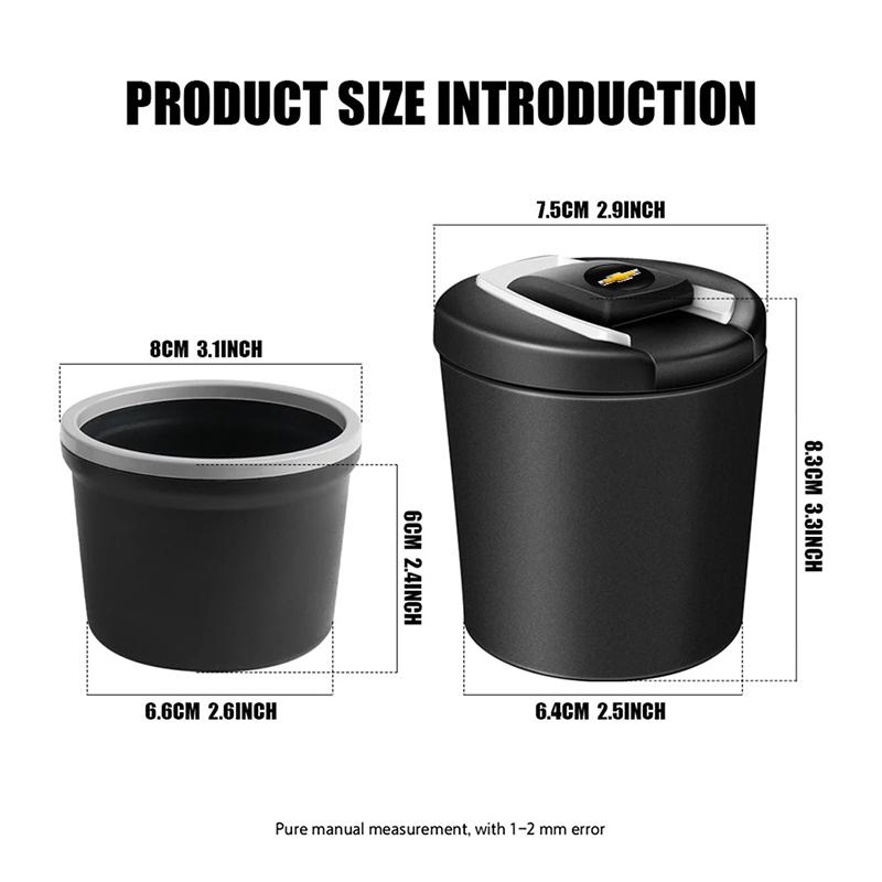 CBF5 Car Ashtray LED Light Portable Detachable Cigarette Soot Cup For Chevrolet Cruze Spark Captiva Suburban Camaro Malibu Silverado