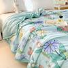 Summer Quilt, Lightweight Blanket, Floral Printed Comforter Made of High-Quality Polyester Fabric