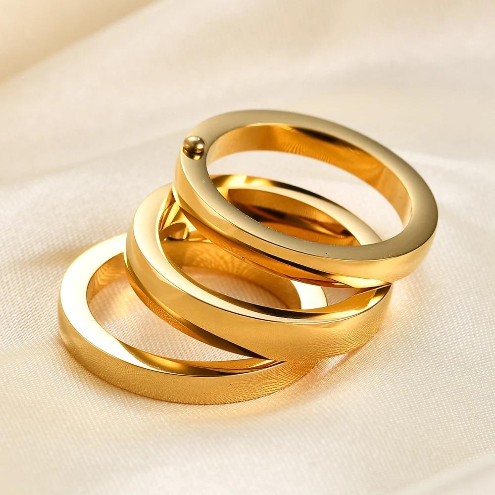 Модное позолоченное круассан плетеное витое кольцо с куполом массивное кольцо для женщин ювелирные изделия минималистское массивное кольцо