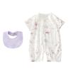 Baby Clothes for Girls and Short Sleeve Romper Coverall with Cool Baby Front Newborn Cute Animal Butterfly 80 [YIN OON] Boys, Bib, Thin, Cotton,