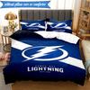 3PCS Tampa Lightning Logo Bedding Set,Including 1pc Duvet Cover And 2pcs Pillowcases Perfect for Bedroom, Dormitory, Fan Christmas gift