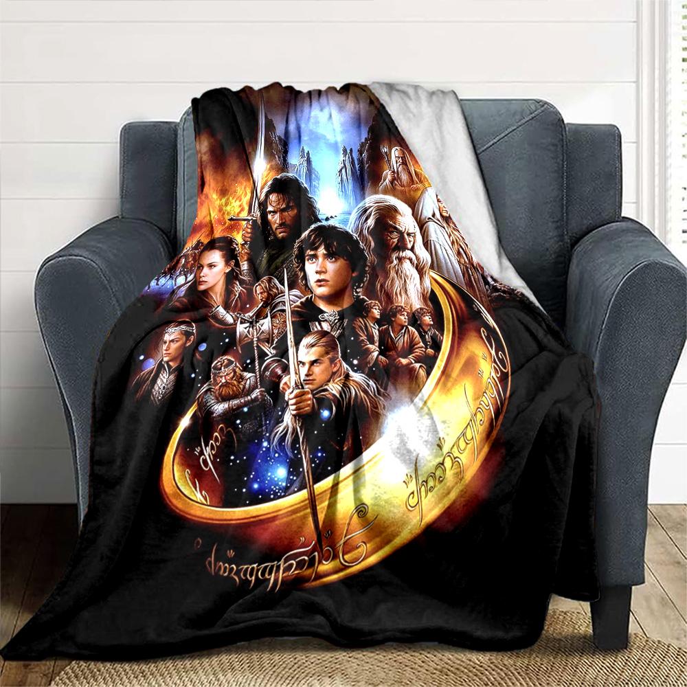 Lord Rings Blanket Soft Warm Cozy Perfect for Bed Picnics Office Four Seasons Universal Warmthful Decor Birthday Christmas Gift Blanket
