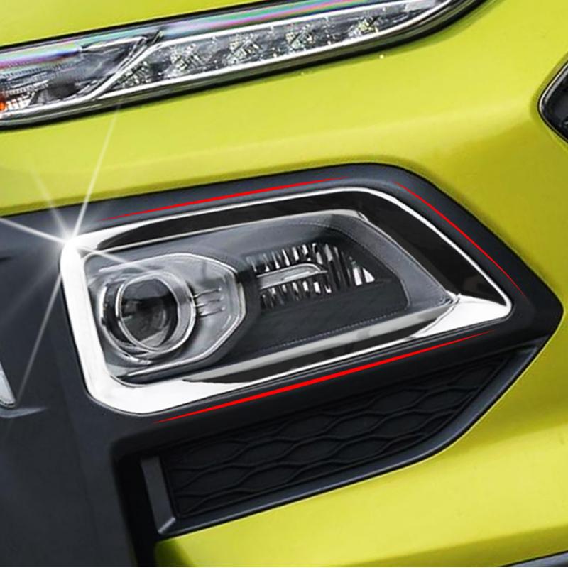 2 шт./компл. для Hyundai Kona Kauai 2017-2022, передняя противотуманная фара, украшение, отделка блестками автомобиля