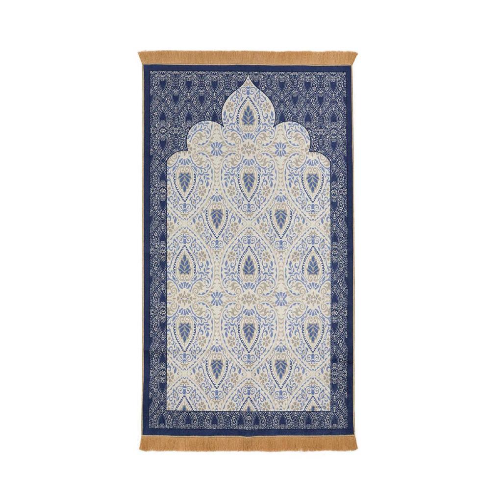 Темно-синий бархатный ковер Молитвенный коврик