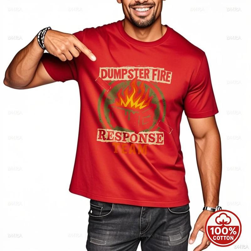 2026 New Arrived Unisex Short Sleeve TShirt Daily Wear Dumpster Response Team Funny Comfort Top Soft Cotton Summer Loose Tshirts