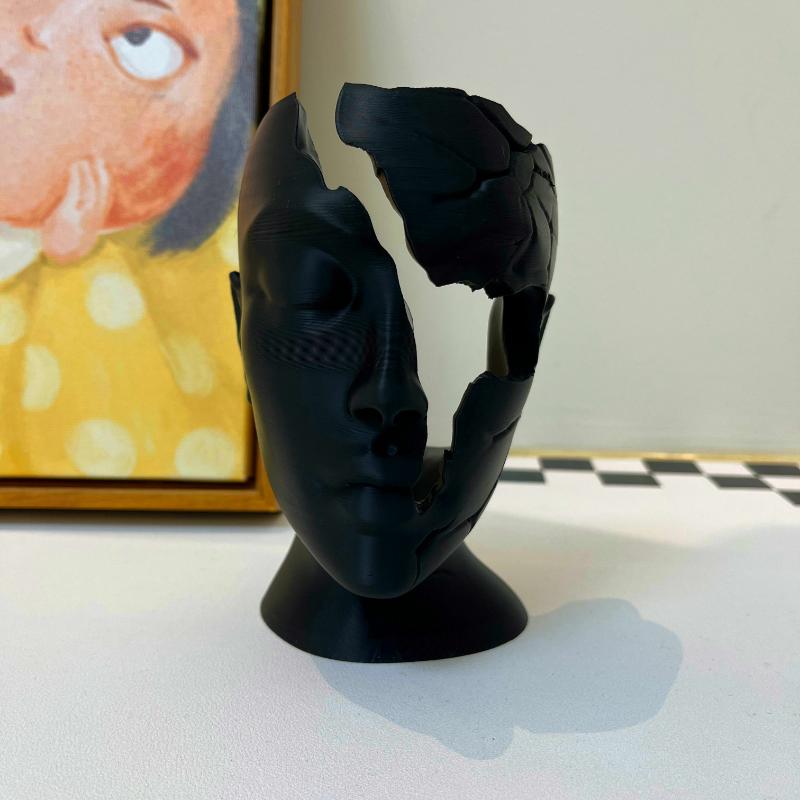 Уникальный Современный Минималистичный Художественный 3D-Печатный Абстрактный Человеческий Голова PLA Экологически Чистый Домашний Декор Орнамент для Гостиной
