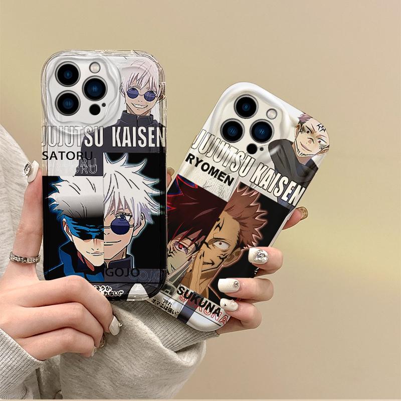 Новый аниме чехол для телефона Satoru Gojo из Jujutsu Kaisen для iPhone 16 15 14 ProMax 13 12 11 8 7 Plus X XR XS Max, силиконовый чехол из ТПУ