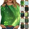 Рубашки с длинным рукавом для женщин Милые принты Футболки Блузки Повседневные Большие размеры Базовые топы Пуловеры Рождественские