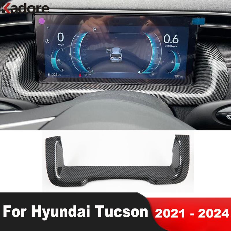 Для Hyundai Tucson NX4 2024 Углеродное волокно Рамка Накладка Декоративная Панель Приборной Доски Автомобиля Аксессуары для Интерьера