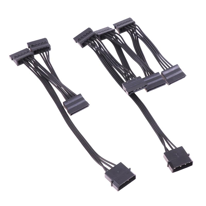 4-контактный 1 штекер на 3/4/5/6 гнездовой разветвитель Sata Power Extension Кабель жесткого диска
