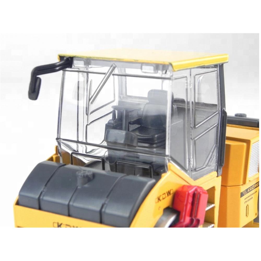 1/35 модели из сплава, дорожный каток, строительная машина, металлические двойные стальные колеса, роликовые игрушки, модель инженерного автомобиля, подарок для мальчика