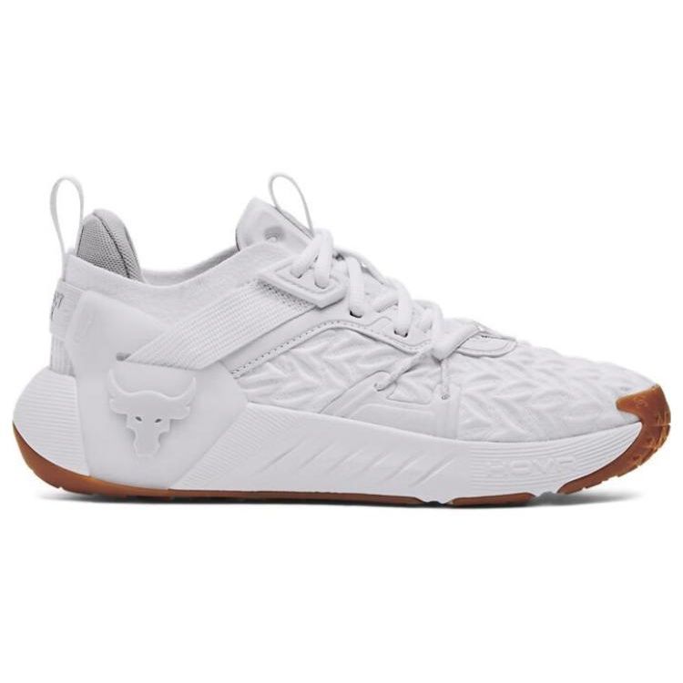 Under Armour Project Rock 6 White Halo Grey Women Sneakers 3026535-100
