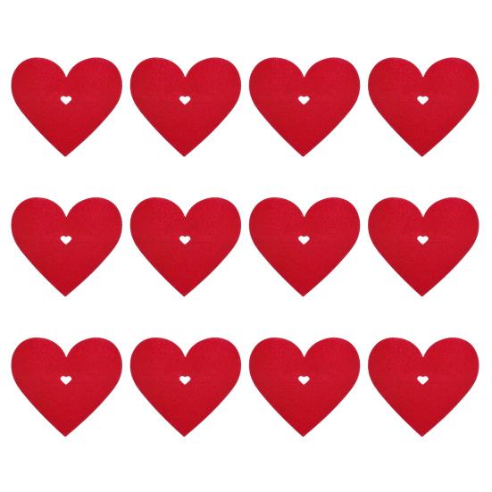 Рождественский чехол-подставка для столовых приборов в форме елки/сердца, кармашки-держатели для ножей, вилок, столовой посуды из фетра, чехлы для столовых приборов для новогодней вечеринки, украшение обеденного стола