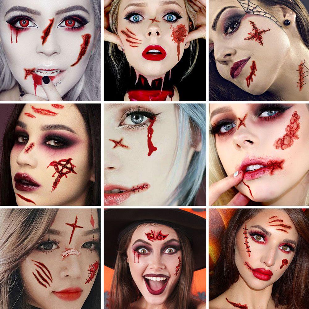 Temporary Bloody Wound Tattoos Scars Tattoos Wound Scratches Stickers Halloween Tattoo Stickers