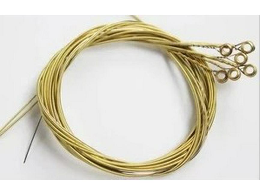 Classical 6-String Wooden Folk Guitar with Brass & Steel Strings