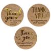 50-500pcs Lot Kraft Round Thank You Stickers Seal Labels Gold Cute Stickers Scrapbooking for Package Stationery Sticker 3 Fonts
