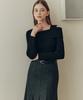 ZEROSTREET [3 Colors] Solid Asymmetrical Off-Shoulder Sweater