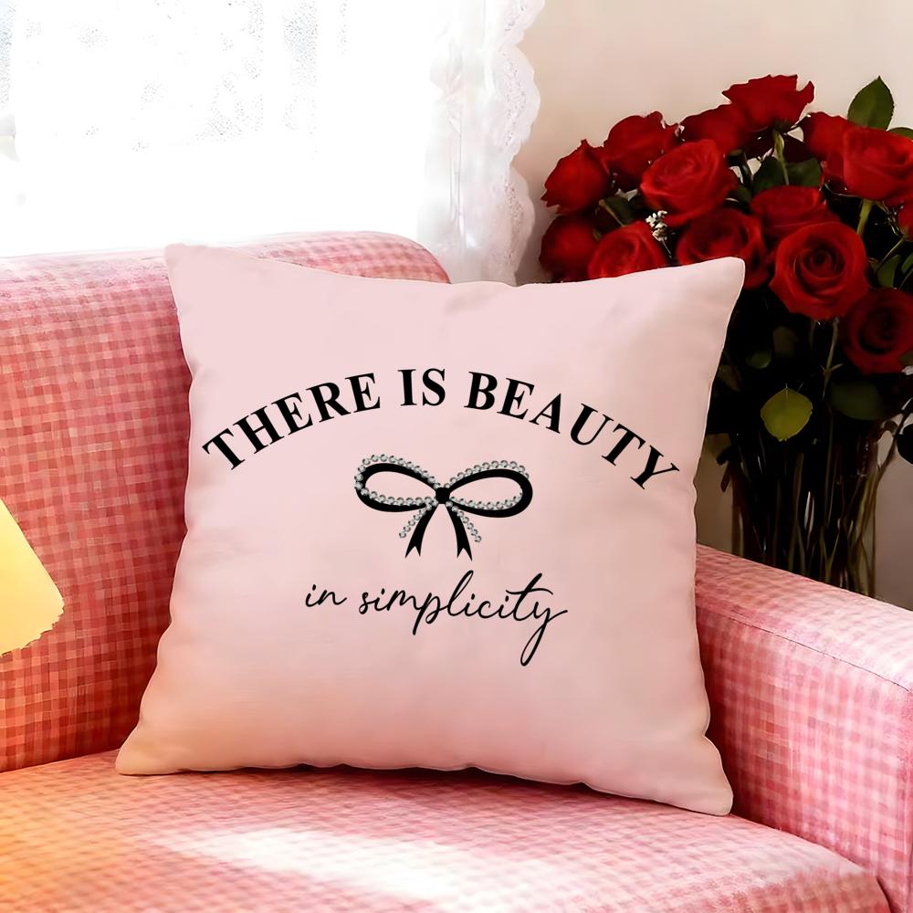Sweet Korean Trendy Bow Cushion Cover Premium Soft Pillowcase SkinFriendly Breathable MultiPurpose for Home Office Travel