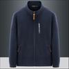 Fleece Jacket for Men, Outdoor Sports Stand Up Collar Top, Large Windproof and Plush Warm Cardigan, Hoodie, Fleece Jacket