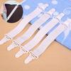 4 Pcs White Fastener Straps Bedding Holder Elastic Belt Mattress Clip Bed Sheets Buckle Grippers
