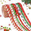 10Yards 10mm Christmas Ribbon Gift Packaging Polyester Ribbon Bow New Year Party Handmade Gifts Decoration DIY Crafts Material
