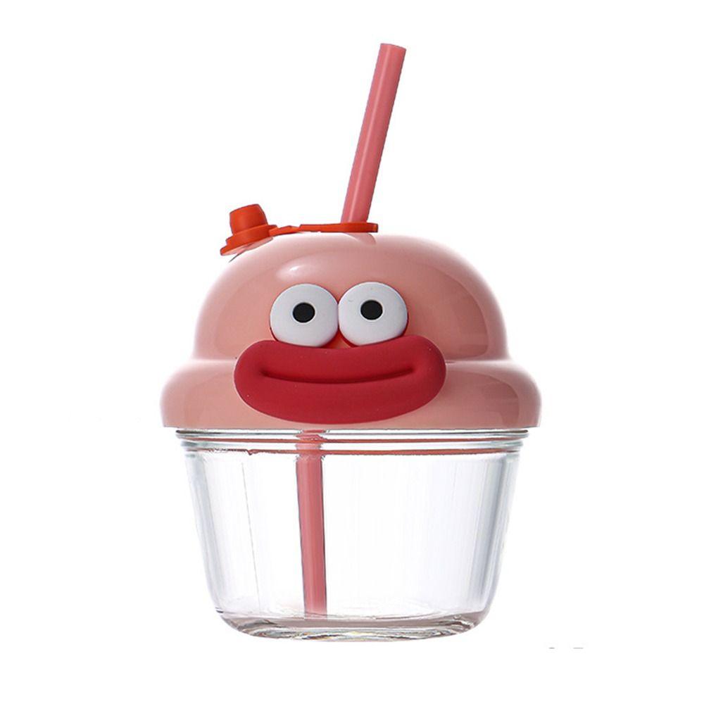 210ml Travel Drink Bottle Bottle Cartoon Cup Cute Straw Cup  Gym