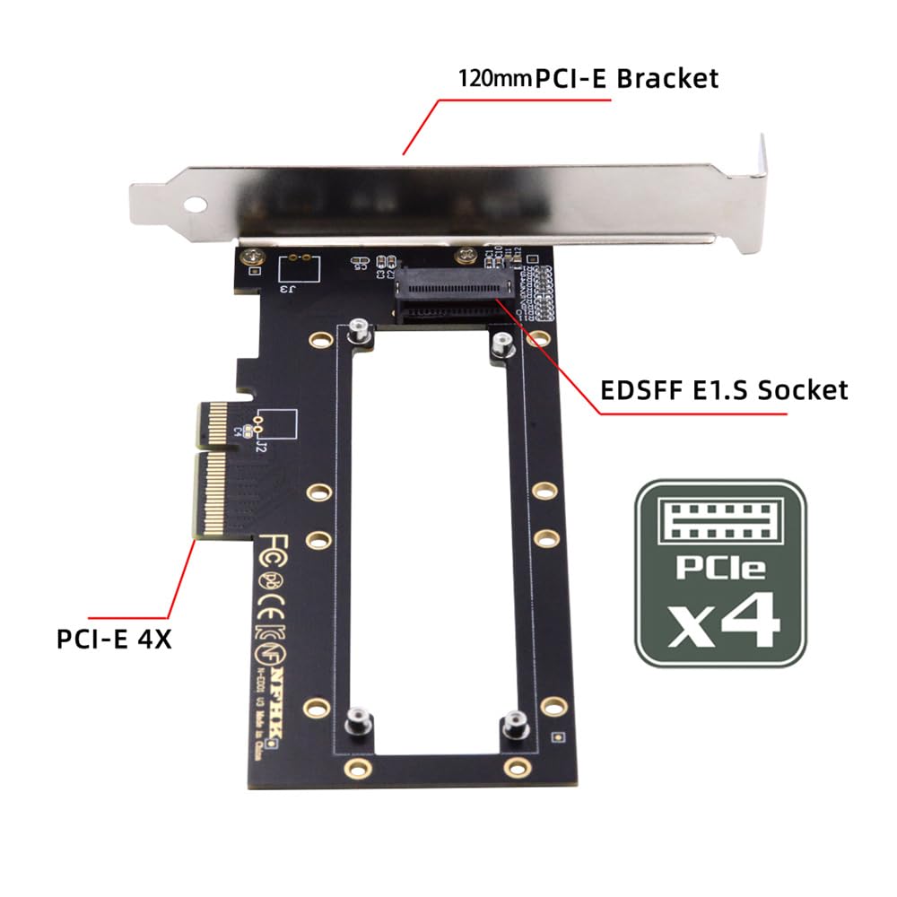 Xiwai 4X Host Converter EDSFF NVMe Ruler 1U Thickness Short SSD Carrier Adapter PCI-E4.0 GEN-Z E1.S 5.9 мм 8.0 мм