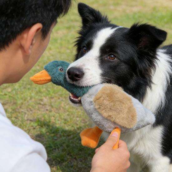Плюшевая игрушка для собаки Интерактивная пищалка Мягкая игрушка в виде утки, кролика, осла, собаки Игрушка для жевания для собак, которые много грызут Маленькие, средние, большие собаки Любители апортировки