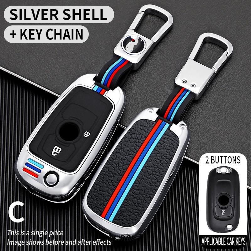 Car Key Cover for Opel Vauxhall Astra K Corsa E for Buick VERANO ENCORE GX GL6 Flip Key Case Holder Cover Accessories Keychain