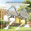 Leak Proof Automatic Bird Water Dispenser Drip Free Vertical Bird Cage Drinking Feeder Gravity Fed Cloud Shaped