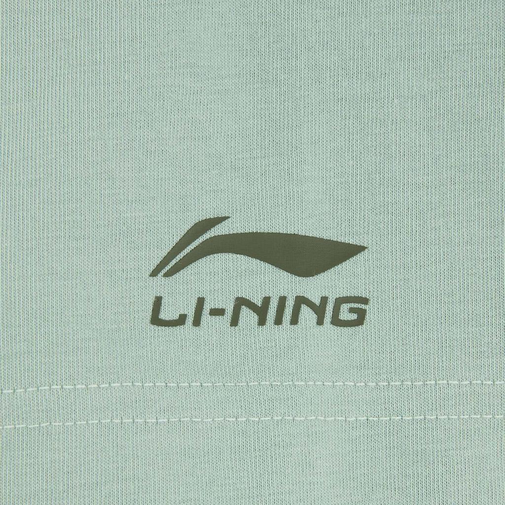 Li-Ning Свободная футболка с круглым вырезом с буквенным принтом для пар, унисекс, ATSW309-5