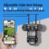 4G 360° Triple-Lens PTZ Camera, High-Def Panoramic Monitoring