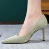 Sexy High Heels Pumps Shoes Woman Elegant 2024 Large Size 46 Suede Black Nude Women's Heeled Party Wedding Shoes Ladies Point