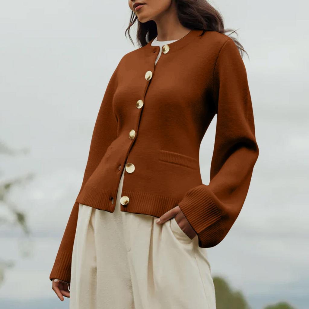 Женский кардиган Kate, свитера, повседневный, с длинным рукавом, с открытой передней частью, на пуговицах, МОДНЫЙ КАРДИГАН С ШИРОКИМ РУКАВОМ
