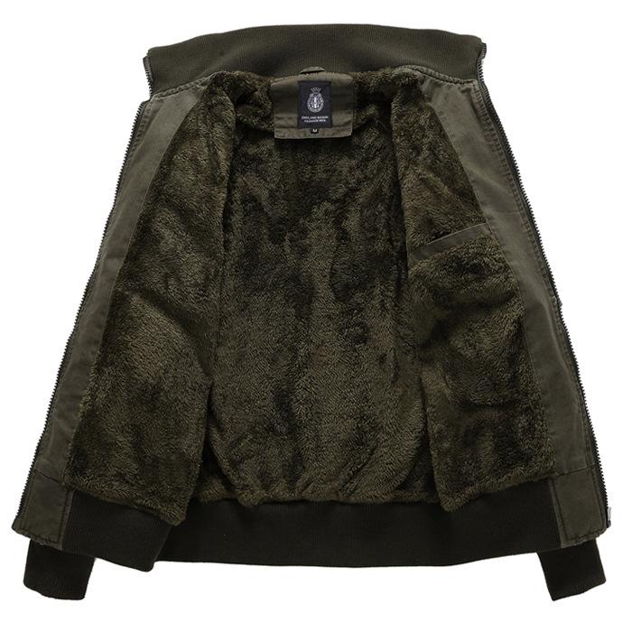 Зимняя мужская куртка флисовая утолщенная куртка Air Force One большого размера мужская вышитая нашивка тулинга куртка