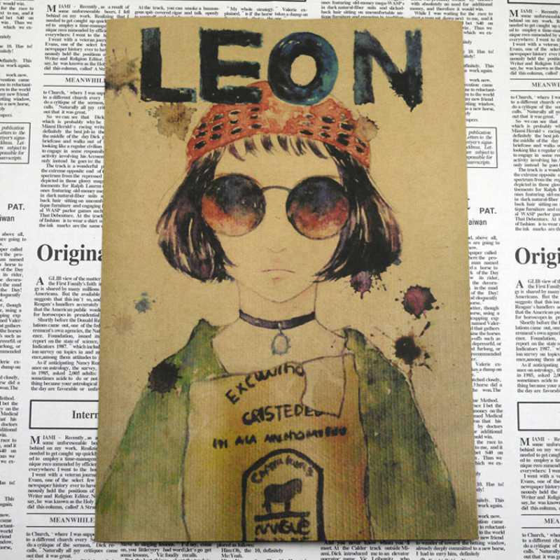 Free Shipping: Leon Lyne Killer Classic Retro Movie Poster - Nostalgic Kraft Paper Decorative Art