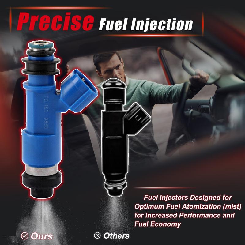 4PCS Fuel Injectors For Subaru Impreza Forester Legacy WRX STI 2.5L EJ20 EJ25 EJ255 EJ257 16611AA720 16611-AA720