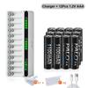 PALO 1.2V AAA Ni-MH Rechargeable Battery AAA Batteries 1100mAh AAA 3A Battery +12 Slots LCD USB 1.2V AA AAA NIMH NI-CD Battery Charger
