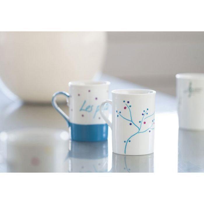 Маркер для росписи по фарфору - PEBEO - Стандартный - 20 мл - Павлиний синий - Несмываемый - Непрозрачный