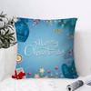 Cute Christmas Elements Cushion Cover 1 Piece Short Plush Pillowcase, Soft And Washable, Mostly Used For Sofa, Car