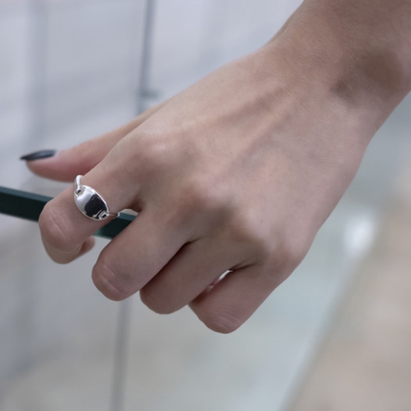 ANOTHER CELL OVAL TIED RING