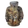 Fashion Men's Hoodies Forest Camouflage Animal Elk Wild Boar Pattern Spring And Autumn Style Street Trend Casual Loose Oversized